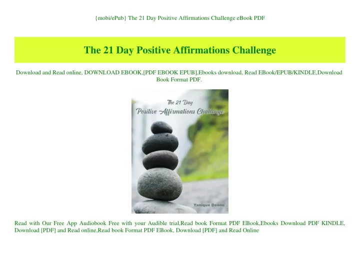 mobi epub the 21 day positive affirmations