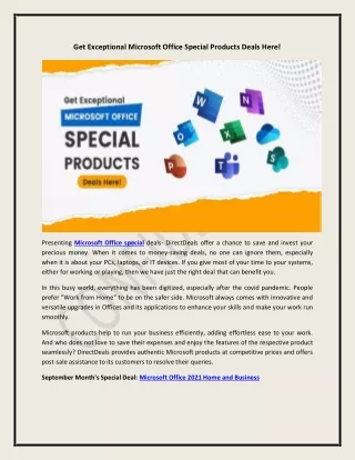 get exceptional microsoft office special products