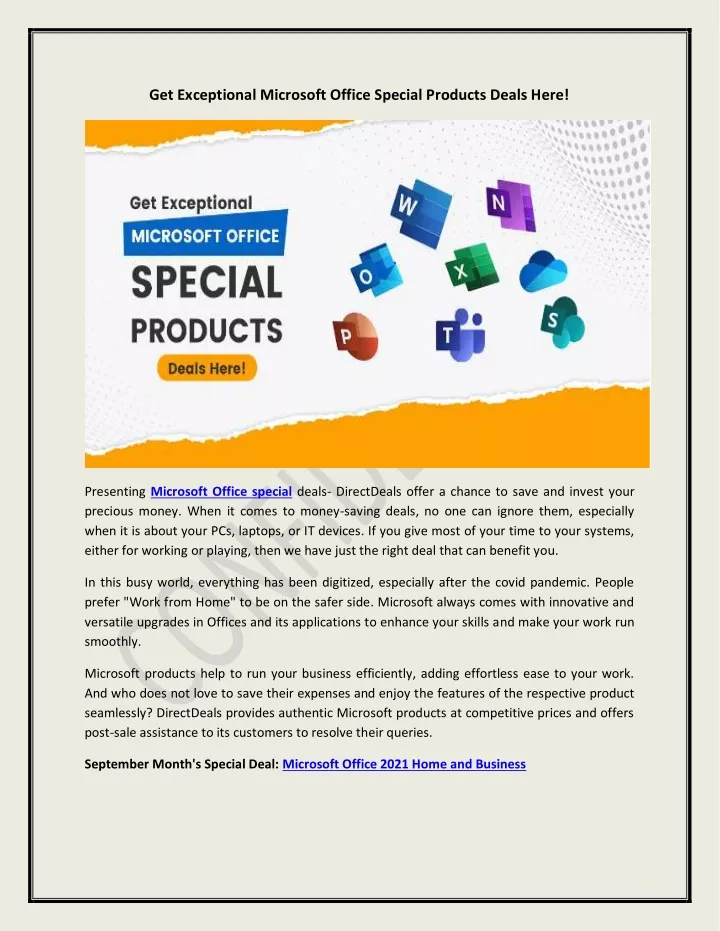 get exceptional microsoft office special products