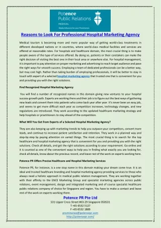 reasons to look for professional hospital