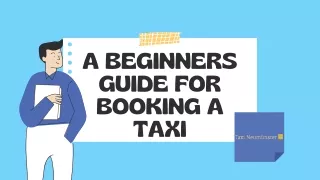 a beginners guide for booking a taxi