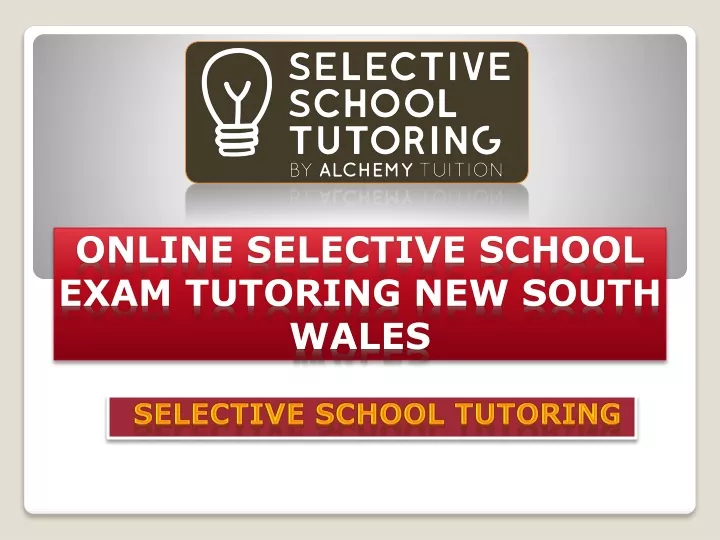 online selective school exam tutoring new south wales
