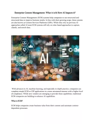 enterprise content management what