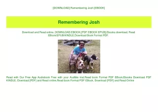 [DOWNLOAD] Remembering Josh [EBOOK]