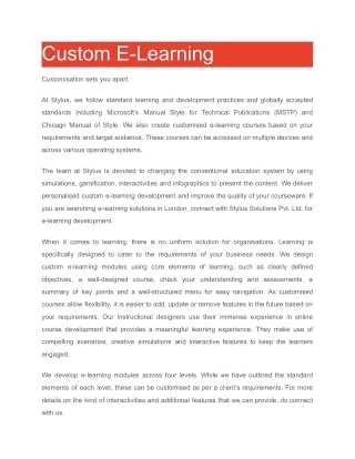 Custom E-learning Development