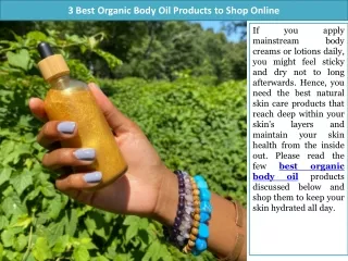 3 Best Organic Body Oil Products to Shop Online