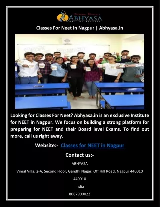 Classes For Neet In Nagpur | Abhyasa.in