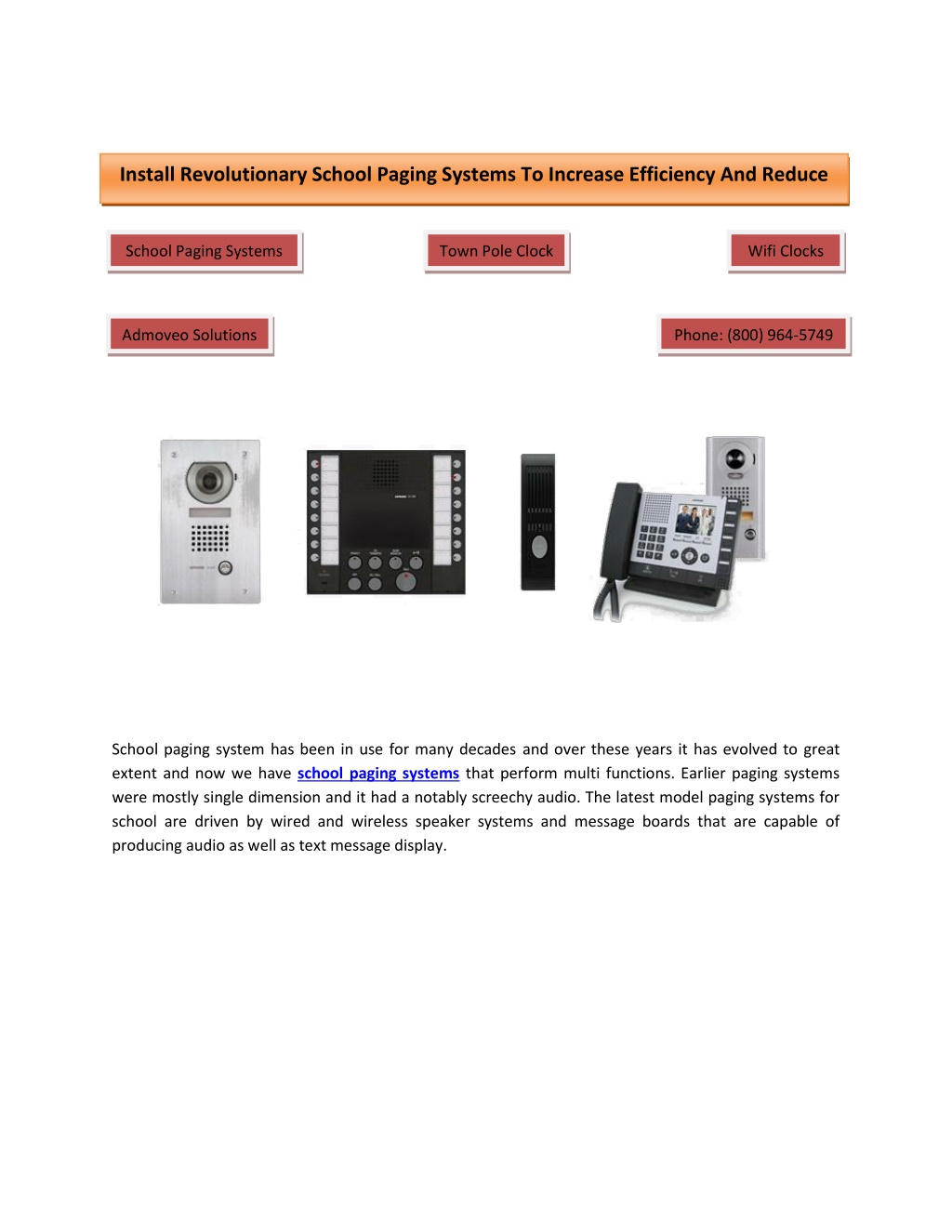 PPT - Install Revolutionary School Paging Systems To Increase ...