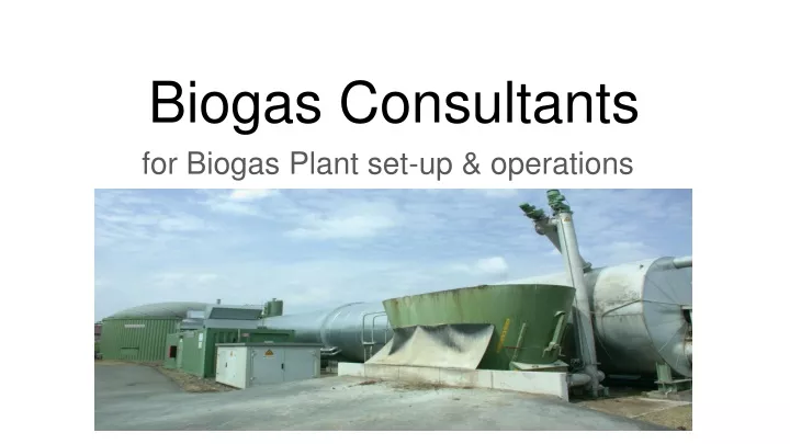 biogas consultants