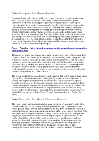global neuropathic pain market overview