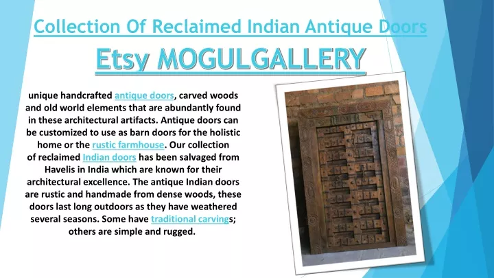 collection of reclaimed indian antique doors