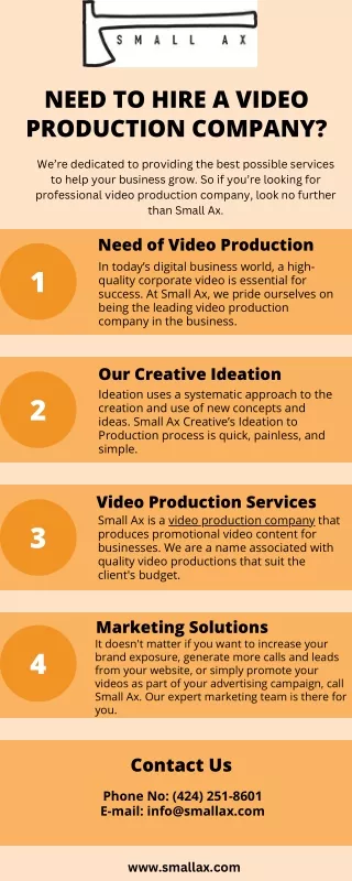 Need to hire a Video Production company