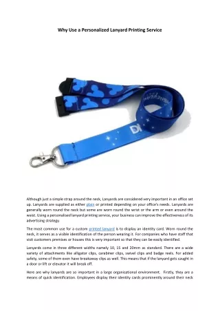 Ireland Lanyards Article  Why you should use our personalized lanyard printing service