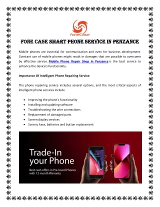 Fone Case Smart Phone Service In Penzance