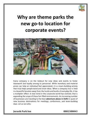 why are theme parks the new go to location