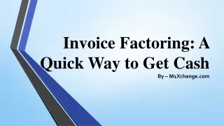 invoice factoring a quick way to get cash