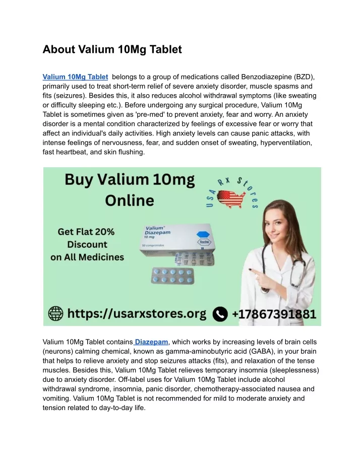 about valium 10mg tablet