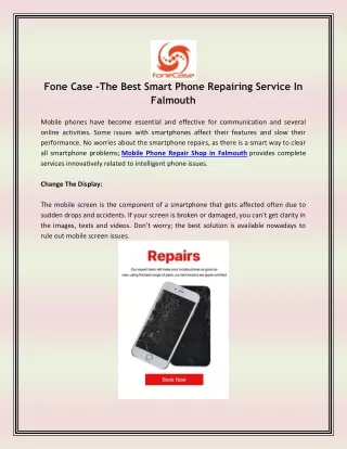 Fone Case -The Best Smart Phone Repairing Service In Falmouth