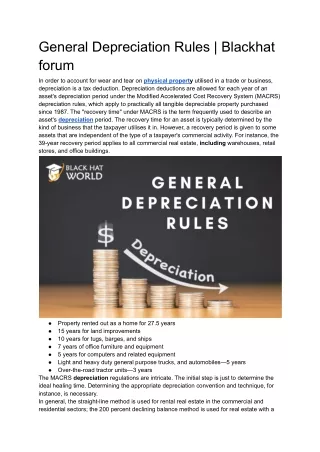 general depreciation rules blackhat forum