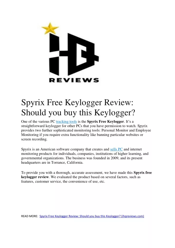 spyrix free keylogger review should you buy this