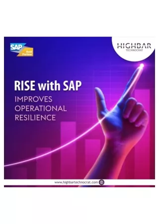 RISE With SAP Improves Operational Resilience