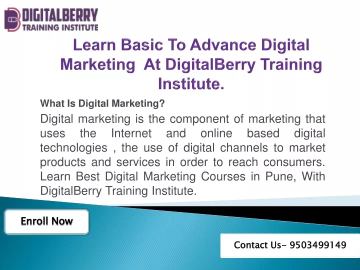 learn basic to advance digital marketing at digitalberry training institute