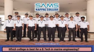 Which college is best for a B.Tech in marine engineering
