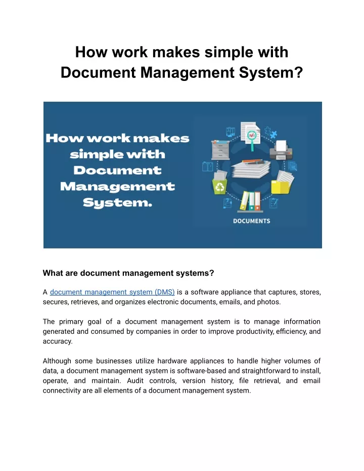 how work makes simple with document management
