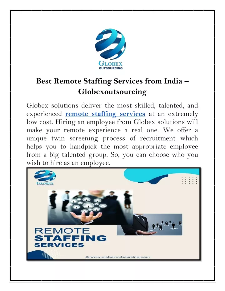best remote staffing services from india