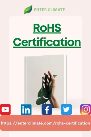 RoHS Certification Enterclimate