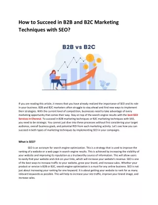 how to succeed in b2b and b2c marketing