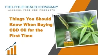 Things You Should Know When Buying CBD Oil for the First Time