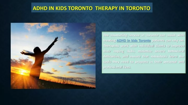 adhd in kids toronto therapy in toronto