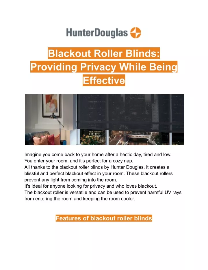 blackout roller blinds providing privacy while
