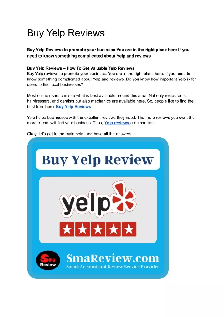 buy yelp reviews