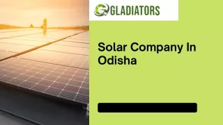 solar company in odisha