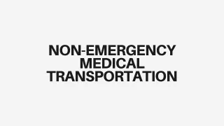 non emergency medical transportation