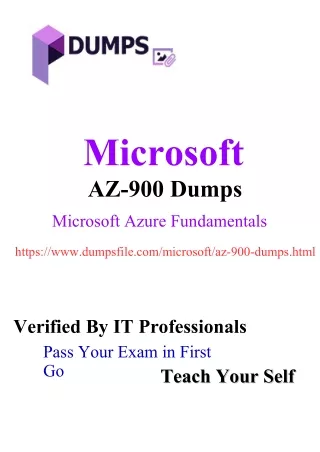 Get AZ-900 Dumps PDF with Affordable Price | Dumpsfile