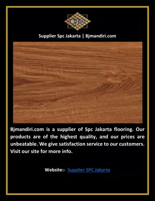Supplier Spc Jakarta | Bjmandiri.com