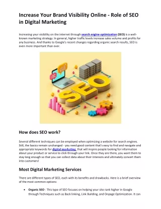 increase your brand visibility online role