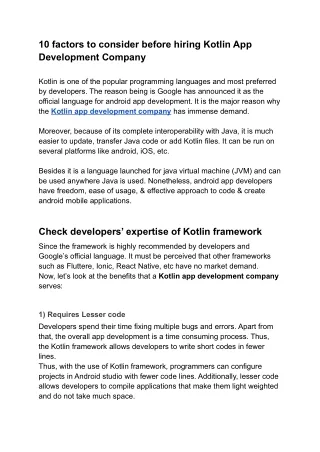 10 factors to consider before hiring kotlin