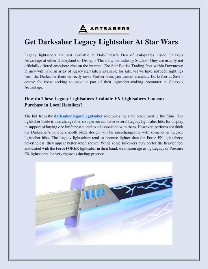 get darksaber legacy lightsaber at star wars