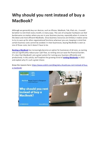 why should you rent instead of buy a macbook