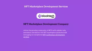 NFT Marketplace Development Services By Blocktech Brew