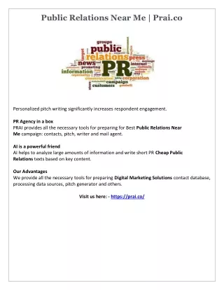 Public Relations Near Me Prai.co