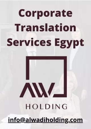 Corporate translation services Egypt