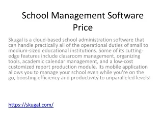 School Management Software Price