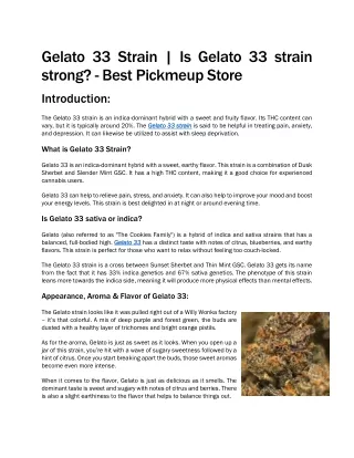 Gelato 33 Strain - Best Pickmeup Store