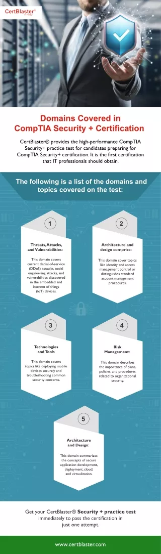 Domains Covered in CompTIA Security   Certification