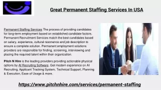Great Permanent Staffing Services In USA